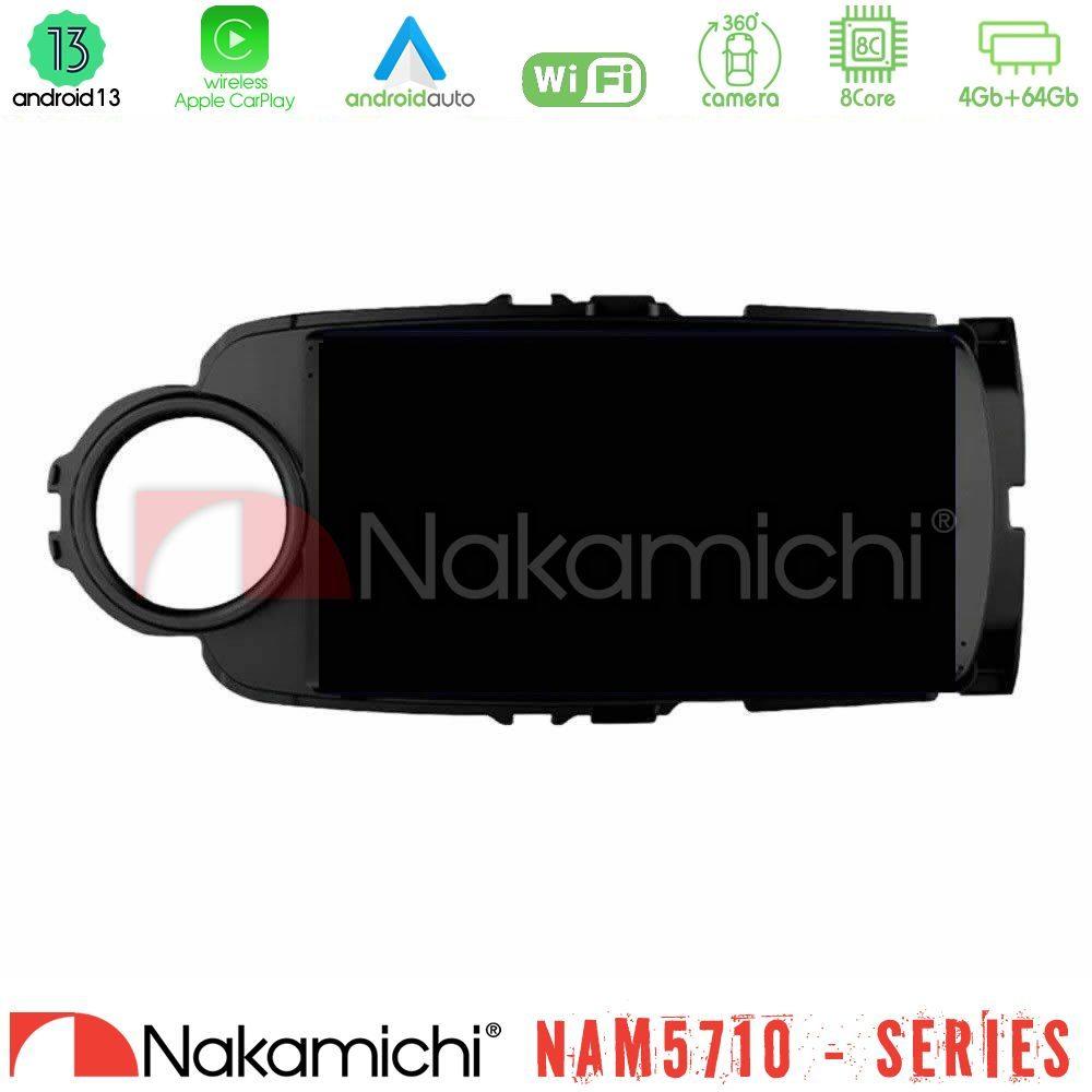 Nakamichi NAM5710 Series 8Core Android13 4+64GB  Toyota Yaris Navigation Multimedia Tablet 9" (Μαύρο Χρώμα) - U-N84-TY0635
