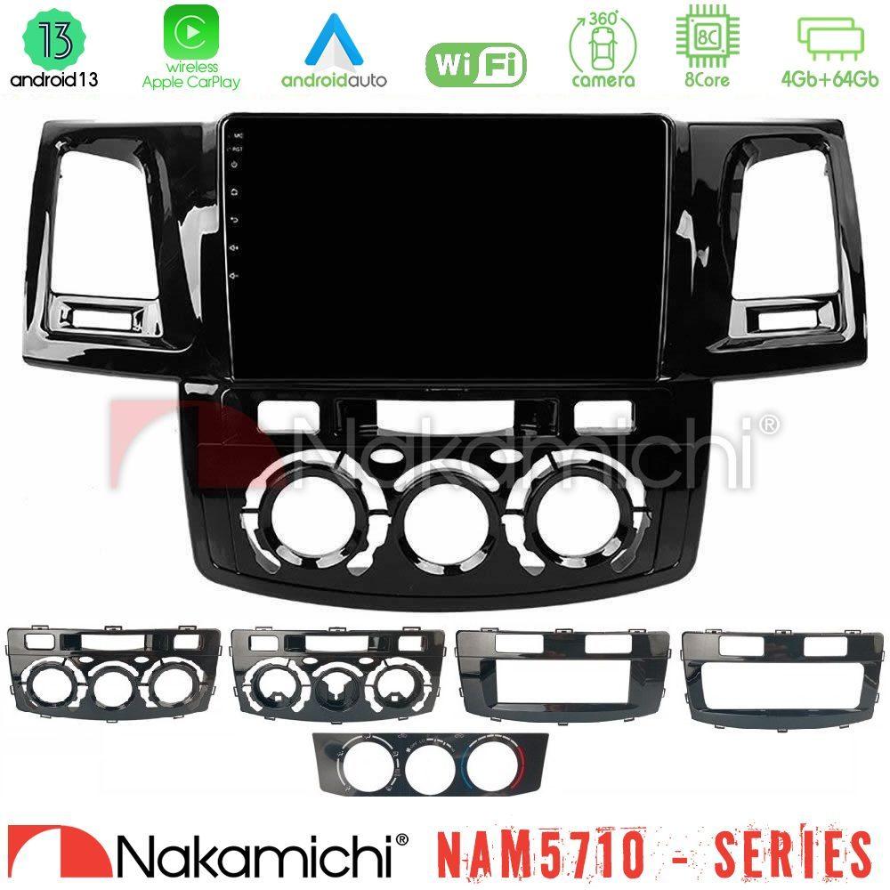 Nakamichi NAM5710 Series 8Core Android13 4+64GB Toyota Hilux 2007-2016 Navigation Multimedia Tablet 9" - U-N84-TY1431